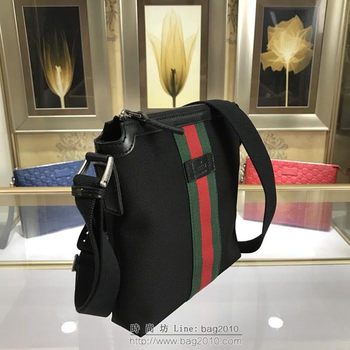 GUCCI 古馳男包 新款 471454 織帶 GG Supreme高級郵差包 Gucci男包 Gucci單肩斜挎包